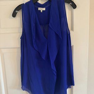 Aritzia Babton Royal Blue Silk Blouse